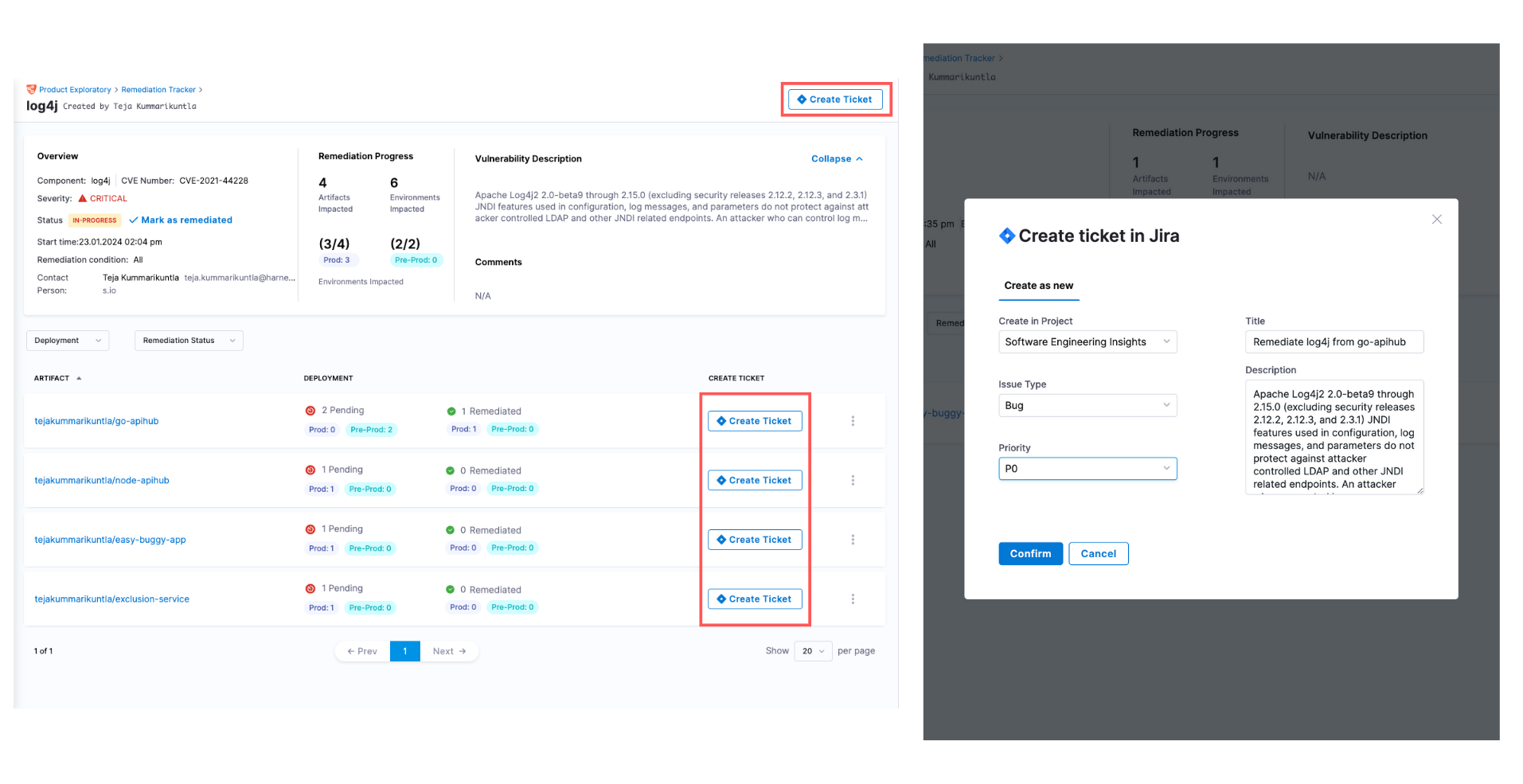 Create ticket in Jira