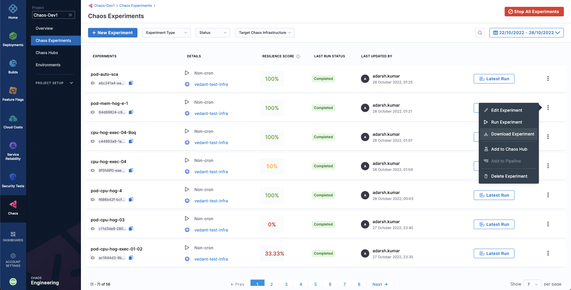 Download Experiment Manifest